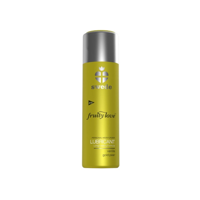 Lubrifiant cu aromă SWEDE Fruity Love Lubricant, pe bază de apă, aromă de vanilie și pere aurii, 50 ml (galben) 1 Lubrifiant cu aromă SWEDE Fruity Love Lubricant