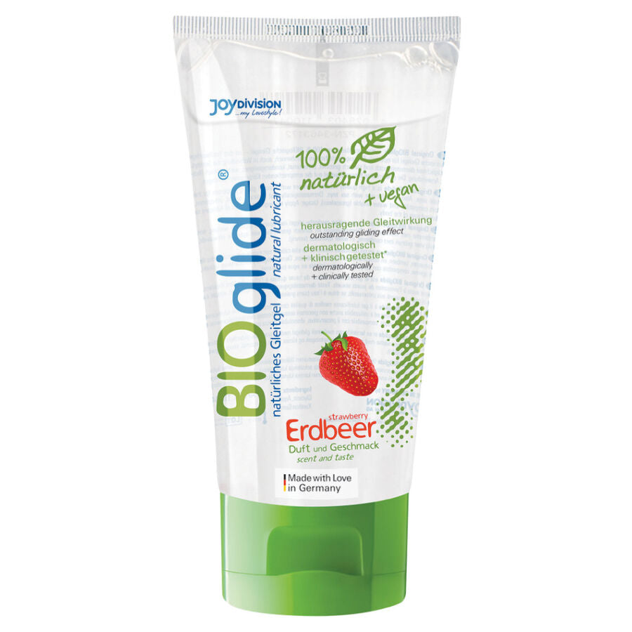 Lubrifiant natural , BIOglide Strawberry, pe baza de apa, cu aroma de capsuni, 80 ml 1 Lubrifiant natural