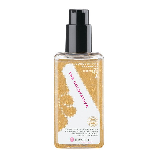 Lubrifiant pe bază de apă MYSTIM Goldfather, cu foiță de aur de 23 de carate, testat dermatologic, 250 ml 1 Lubrifiant pe bază de apă MYSTIM Goldfather