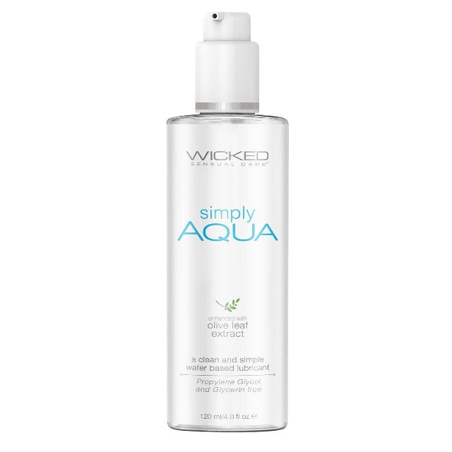 Lubrifiant pe bază de apă WICKED Simply Aqua, formulă inovatoare cu extract de frunză de măslin, 120 ml 1 Lubrifiant pe bază de apă WICKED Simply Aqua