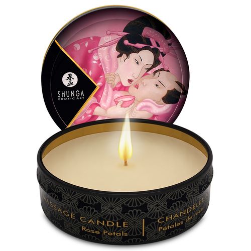 Lumanare pentru masaj APHRODISIA - Shunga, cu aroma de trandafiri, 30 ml 1 Lumanare pentru masaj APHRODISIA - Shunga