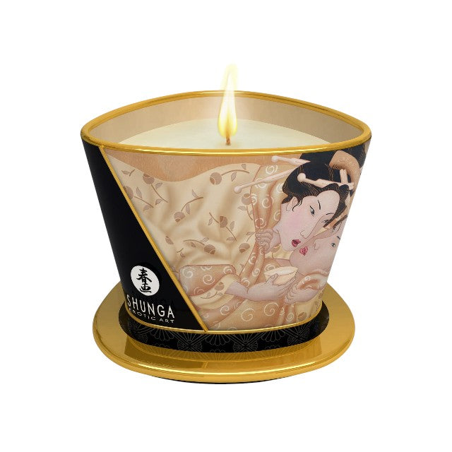 Lumânare pentru masaj SHUNGA Desire - Vanilla Fetish, cu uleiuri 100% naturale, aromă de vanilie, 170 ml 1 Lumânare pentru masaj SHUNGA Desire - Vanilla Fetish