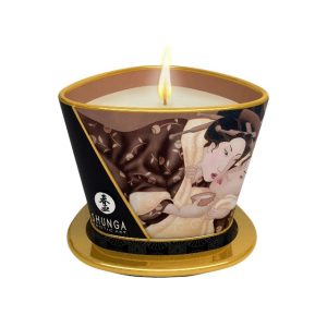 Lumânare pentru masaj SHUNGA - Ciocolată Intoxicantă 1 Lumânare pentru masaj SHUNGA Excitation - Intoxicating Chocolate, cu uleiuri 100% naturale, cu aromă de ciocolată, 170 ml