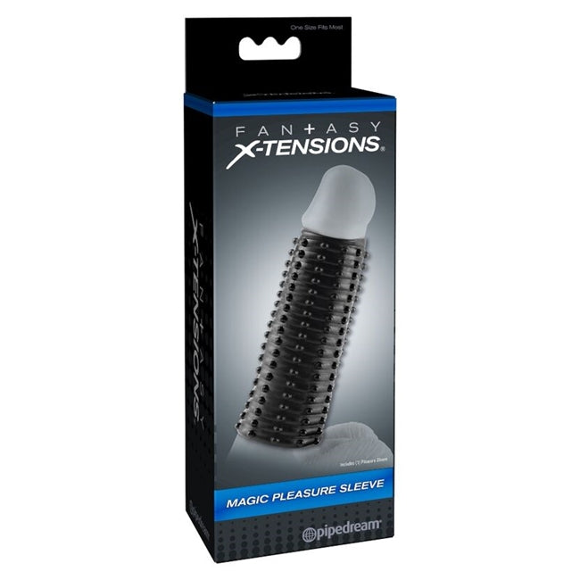 Manson FANTASY X-Tensions - Magic Pleasure Sleeve, pentru amplificarea erectiei, negru 1 Manson FANTASY X-Tensions - Magic Pleasure Sleeve