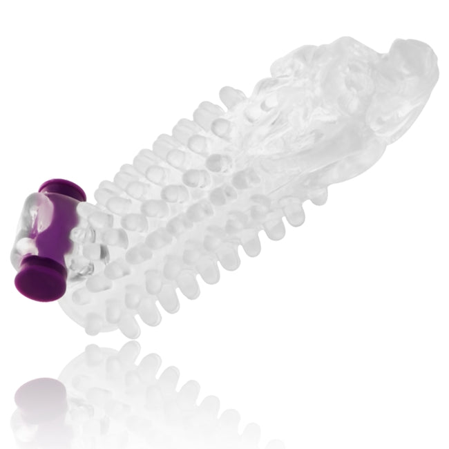 Manson OHMAMA - Dragon, pentru extensia penisului, cu mini vibrator, transparent, 12 cm 1 Manson OHMAMA - Dragon