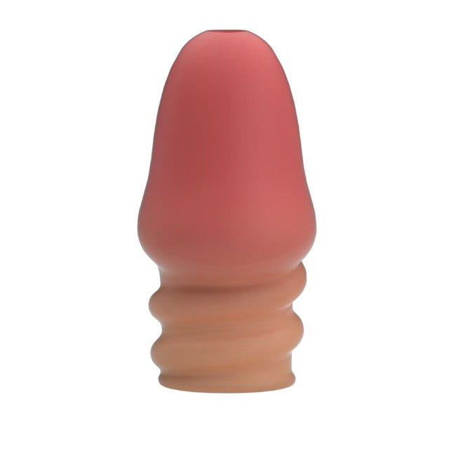 Manșon PRETTY LOVE Jeremy, pentru îngroșarea penisului, întârzierea ejaculării și stimulare, din TPR, culoarea pielii 1 Manșon PRETTY LOVE Jeremy