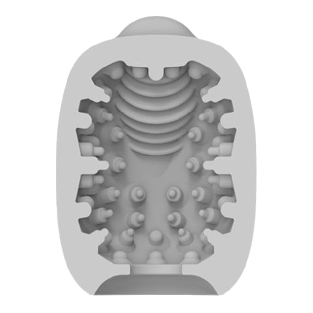 Masturbator 2 în 1 VIBEGGS Naughty Nubs, efect autolubrifiant, vibrator bullet inclus, utilizat și ca stimulator clitoris, gri 1 Masturbator 2 în 1 VIBEGGS Naughty Nubs