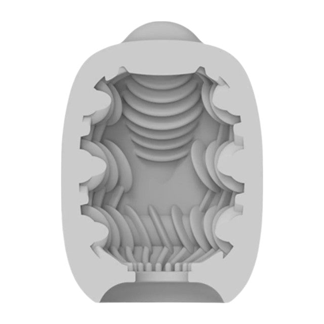 Masturbator 2 în 1 VIBEGGS Ribs Delight, efect autolubrifiant, vibrator bullet inclus, utilizat și ca stimulator clitoris, gri 1 Masturbator 2 în 1 VIBEGGS Ribs Delight