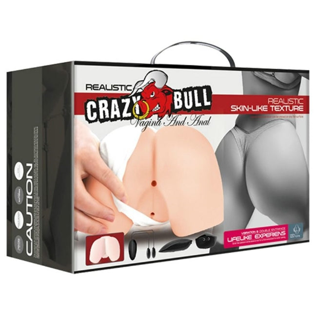 Masturbator cu vagin și anus realist CRAZY BULL, cu funcție de vibrații 1 Masturbator cu vagin și anus realist CRAZY BULL
