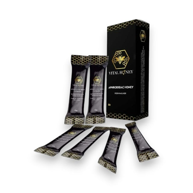 Miere afrodisiaca Vital Honey ,pentru potenta, erectie si intarzierea ejacularii, 1 cutie x 6 plicuri 1 Miere afrodisiaca Vital Honey