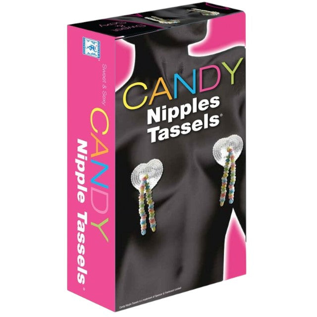 Ornamente comestibile pentru sfarcuri SPENCER & FLEETWOOD Candy Nipples Tassels, gust dulce Tutti Frutti, marime universala 1 Ornamente comestibile pentru sfarcuri SPENCER & FLEETWOOD Candy Nipples Tassels