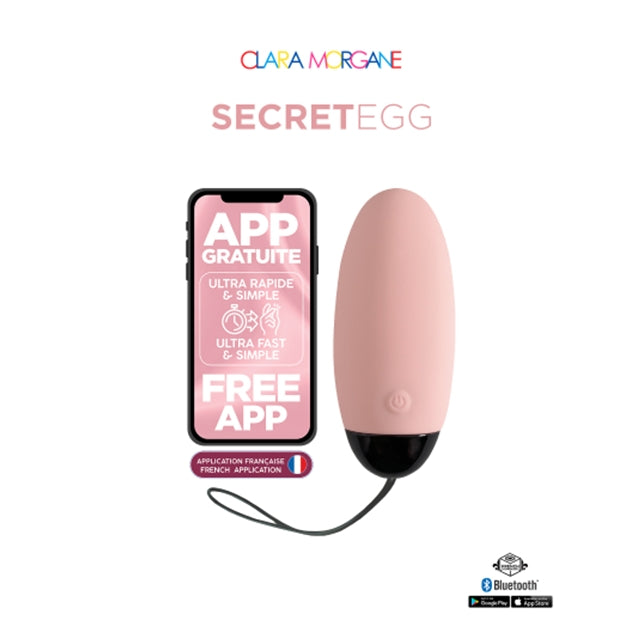 Ou vibrator CLARA MORGANE My Vibrating Secret Egg, control prin telecomandă și aplicație, 10 functii de vibratie, roz 1 Ou vibrator CLARA MORGANE My Vibrating Secret Egg