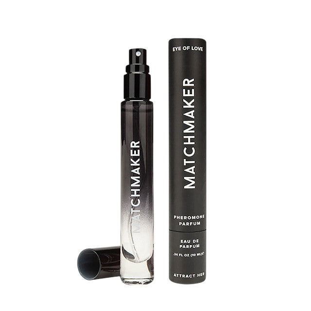 Parfum cu feromoni EYE OF LOVE Matchmaker, pentru bărbați, cu note de cedru, coacăze negre și lămâie, culoare negru, 10 ml 1 Parfum cu feromoni EYE OF LOVE Matchmaker