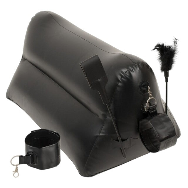 Pernă de sex gonflabilă YOU2TOYS Love Cushion for Couples, pentru jocuri erotice BDSM, cu cătușe, paletă și puf de gâdilat 1 Pernă de sex gonflabilă YOU2TOYS Love Cushion for Couples