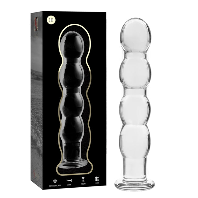 Plug anal NEBULA Series by Ibiza, din sticla, diametru 3.5 cm, lungime 16.5 cm, transparent 1 Plug anal NEBULA Series by Ibiza