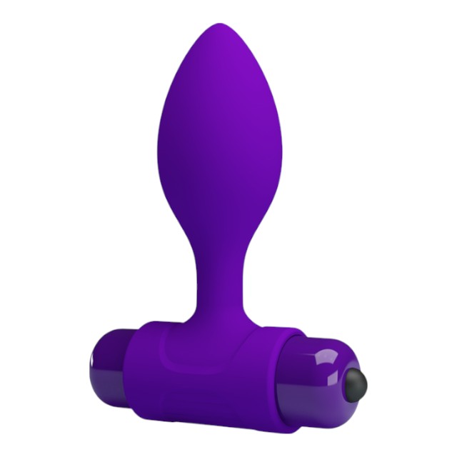 Plug anal PRETTY LOVE Vibra Butt Plug, cu vibrator bullet inclus, 10 funcții de vibrație, diametru 2.7 cm, mov 1 Plug anal PRETTY LOVE Vibra Butt Plug