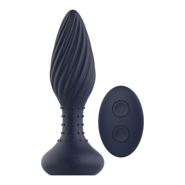 Plug anal vibrator DREAMTOYS Startroopers Triton, control prin telecomandă, 10 funcții de vibrație, lungime 15.2 cm, albastru 1 Plug anal vibrator DREAMTOYS Startroopers Triton