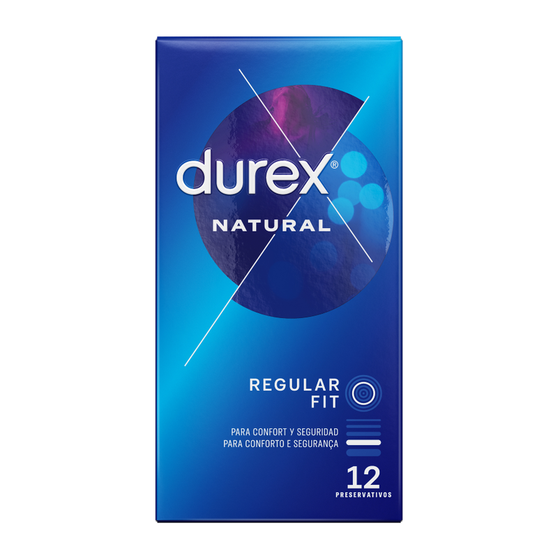 Prezervative Durex Natural, regular fit, 54 mm, 1 cutie x 12 buc 1 Prezervative Durex Natural