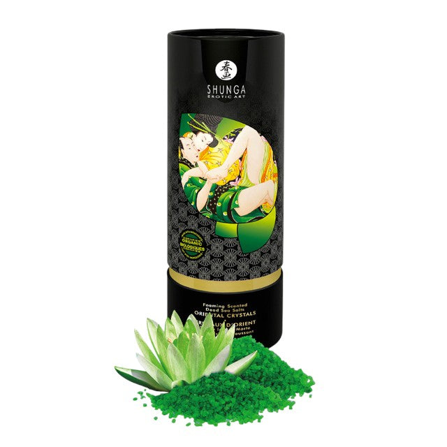 Sare de baie SHUNGA Oriental Crystals Lotus Flower, cu sare de mare din Marea Moartă, cu efect afrodisiac, 500 gr 1 Sare de baie SHUNGA Oriental Crystals Lotus Flower