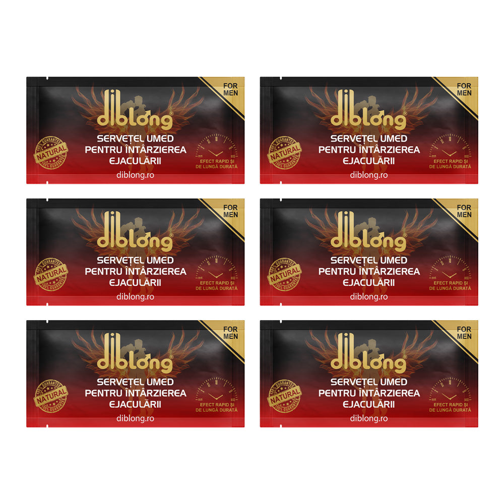 Servetele premium DIBLONG - Delay Towel, impotriva ejaculării precoce, set 6 buc 1 Servetele premium DIBLONG - Delay Towel