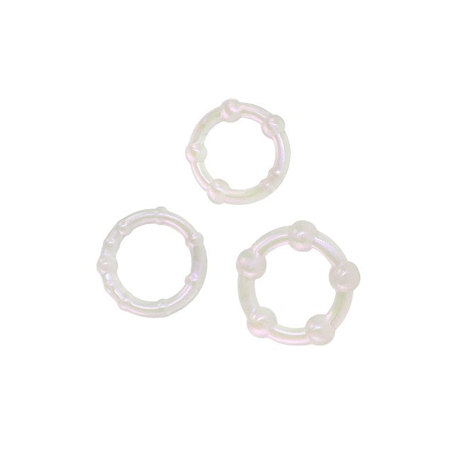 Set 3 inele pentru penis NS NOVELTIES Fantasia, din material flexibil, diametre progresive 2 - 2.3 cm, alb transparent 1 Set 3 inele pentru penis NS NOVELTIES Fantasia