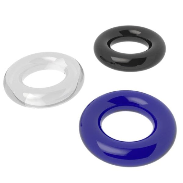 Set 3 inele pentru penis POWER PLUS Triple Beaded Ring Set