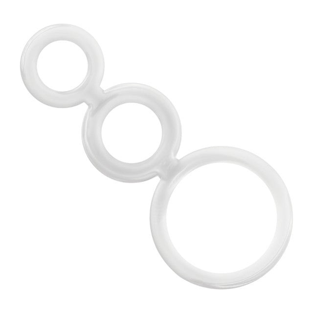Set 3 inele pentru penis conectate ADDICTED TOYS Rings Set, din TPR, diametre progesive 2.8 - 5 cm, alb transparent 1 Set 3 inele pentru penis conectate ADDICTED TOYS Rings Set