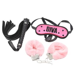 Set 3 jucarii erotice BDSM OHMAMA Fetish cu catuse pufoase roz