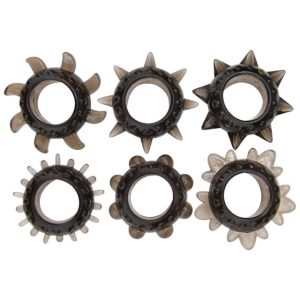 Set 6 inele pentru penis LOVING JOY Textured Rings (6 pack)