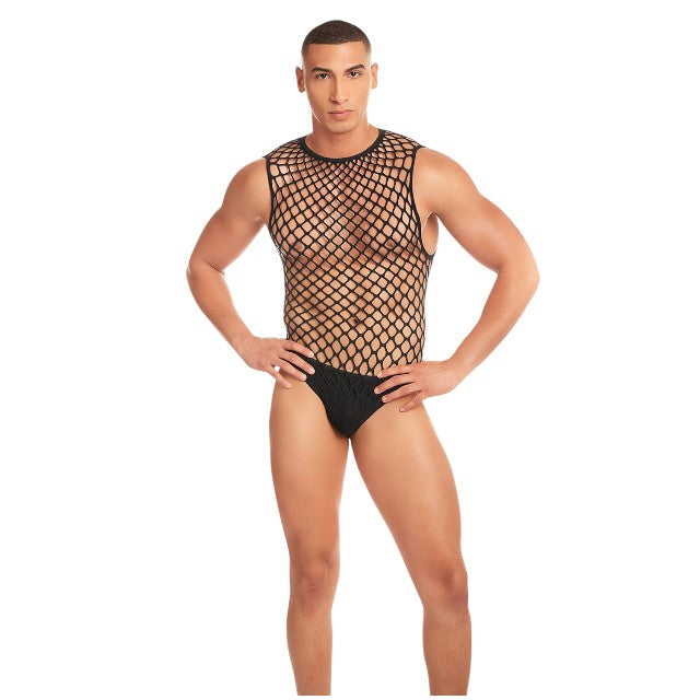 Set lenjerie erotica barbati Rainbow Party, 2 piese, negru, S/M 1 Set lenjerie erotica barbati Rainbow Party