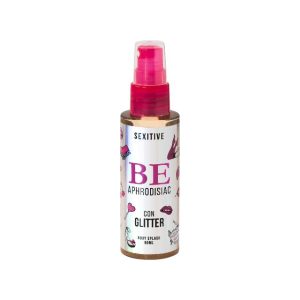 Spray cu feromoni pentru corp SEXITIVE Be Aphrodisiac Body Splash Glitter