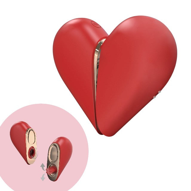 Stimulator clitoris 2 în 1 XOCOON Heartbreaker, în formă de inimă, cu funcție de simulare sex oral, 8 funcții de vibrație, roșu 1 Stimulator clitoris 2 în 1 XOCOON Heartbreaker