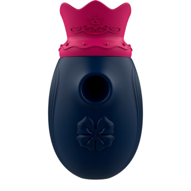 Stimulator clitoris INTENSE Clit Stimulator, design cu coroană, cu funcție de simulare sex oral, 10 funcții de aspirare, albastru cu roz 1 Stimulator clitoris INTENSE Clit Stimulator