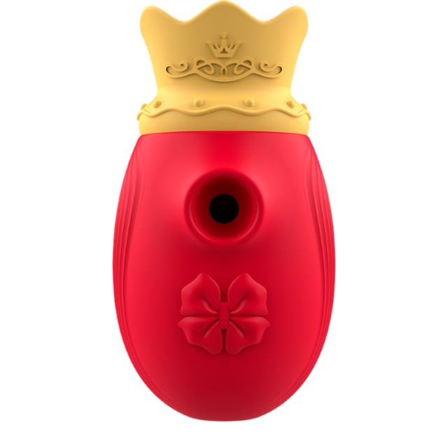 Stimulator clitoris INTENSE Clit Stimulator, design cu coroană, cu funcție de simulare sex oral, 10 funcții de aspirare, roșu cu galben 1 Stimulator clitoris INTENSE Clit Stimulator