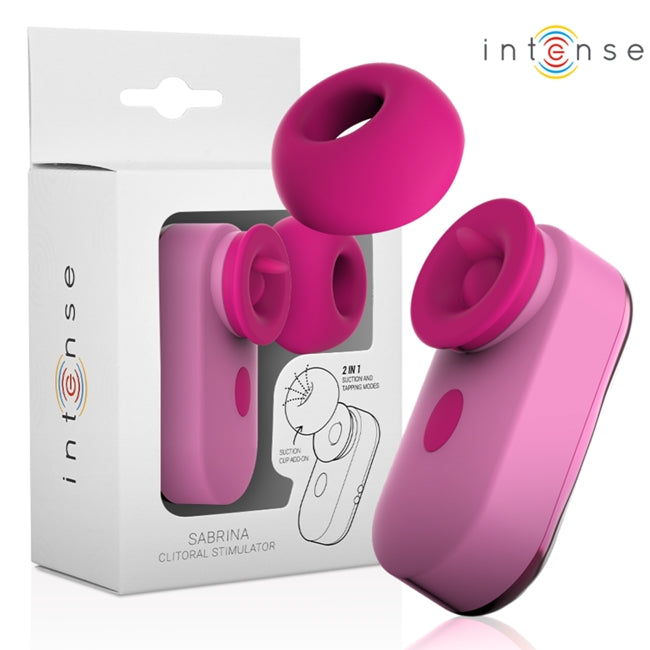 Stimulator clitoris INTENSE Sabrina Clitoral Stimulator, cu funcție de simulare sex oral și tapping, culoare roz 1 Stimulator clitoris INTENSE Sabrina Clitoral Stimulator