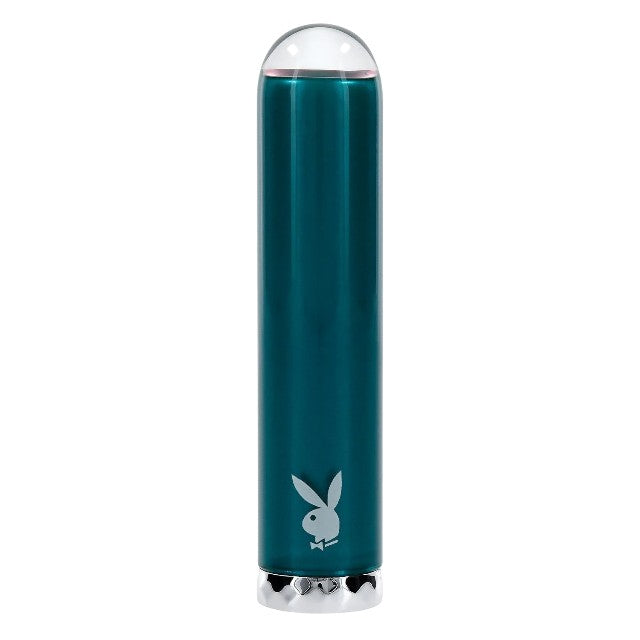 Stimulator clitoris PLAYBOY Emerald Glass Vibrator, din sticlă borosilicată, 10 funcții de vibrație, rezistent la apă, verde 1 Stimulator clitoris PLAYBOY Emerald Glass Vibrator
