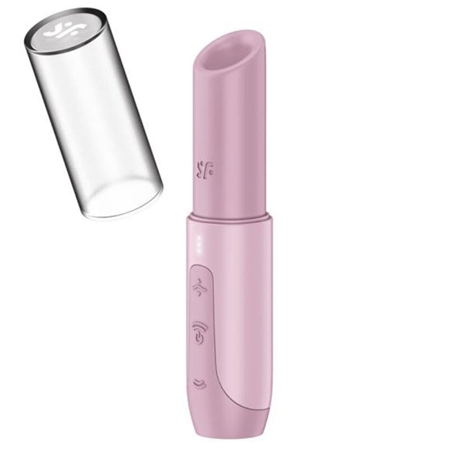 Stimulator clitoris SATISFYER SECRET KISS, design discret și compact, 11 funcții de vibrație, 3 viteze, rezistent la apă IPX7, roz 1 Stimulator clitoris SATISFYER SECRET KISS