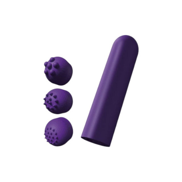Stimulator clitoris TOYJOY Designer Pocket Stimulator, cu 3 capete interschimbabile, 12 funcții de vibrație, silențios, mov 1 Stimulator clitoris TOYJOY Designer Pocket Stimulator