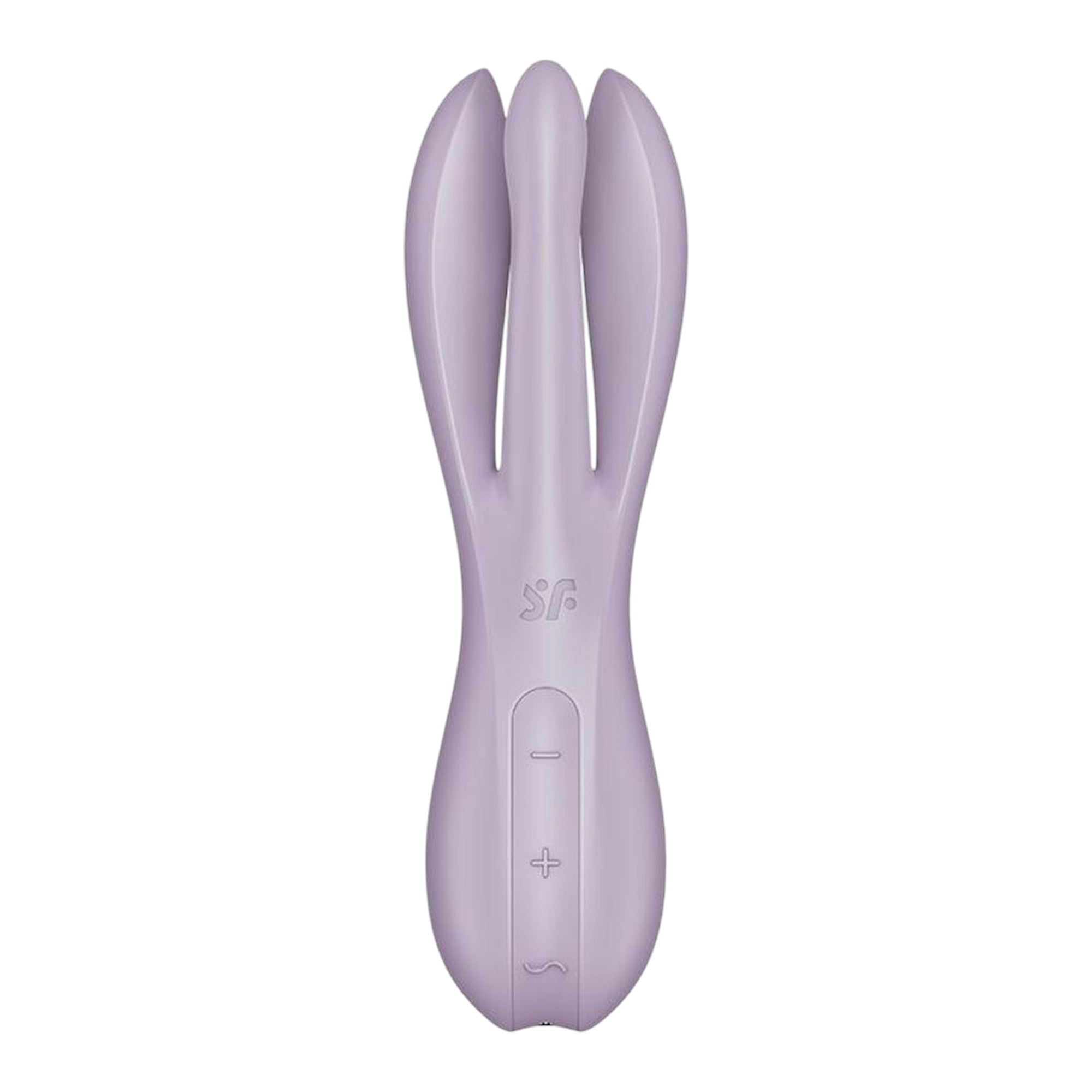 Stimulator clitoris și labii SATISFYER Threesome 2, cu 3 capete, 12 funcții de vibrație, rezistent la apă IPX7, mov violet 1 Stimulator clitoris și labii SATISFYER Threesome 2