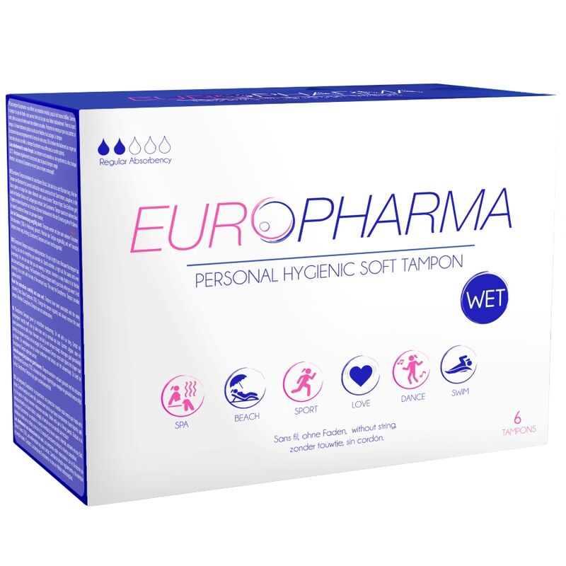 Tampoane interne - bureti menstruatie Europharma Action Wet, 6 buc 1 Tampoane interne - bureti menstruatie Europharma Action Wet