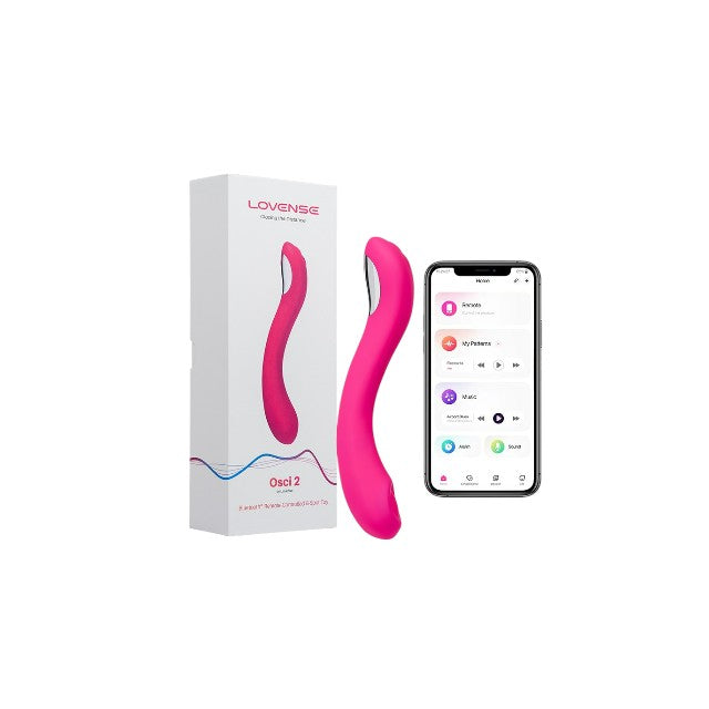 Vibrator LOVENSE - OSCI 2, control prin aplicatie, pentru stimularea punctului G, 10 functii de vibratie, 25 cm, culoarea roz 1 Vibrator LOVENSE - OSCI 2