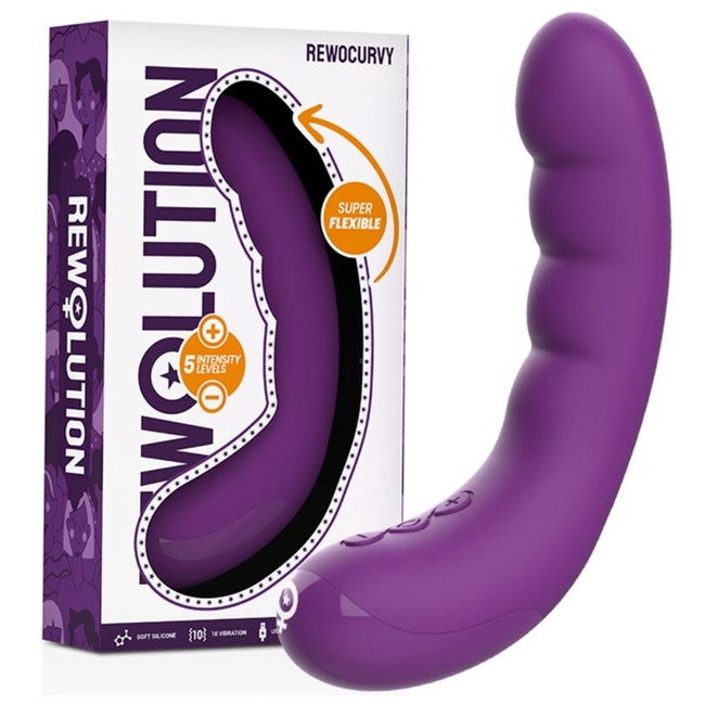 Vibrator REWOLUTION REWOCURVY, reincarcabil, flexibil, 10 functii de vibratii 1 Vibrator REWOLUTION REWOCURVY