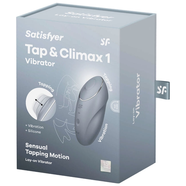 Vibrator SATISFYER - TAP & CLIMAX tip Lay-On, 11 funcții de vibrații 1 Vibrator SATISFYER - TAP & CLIMAX tip Lay-On