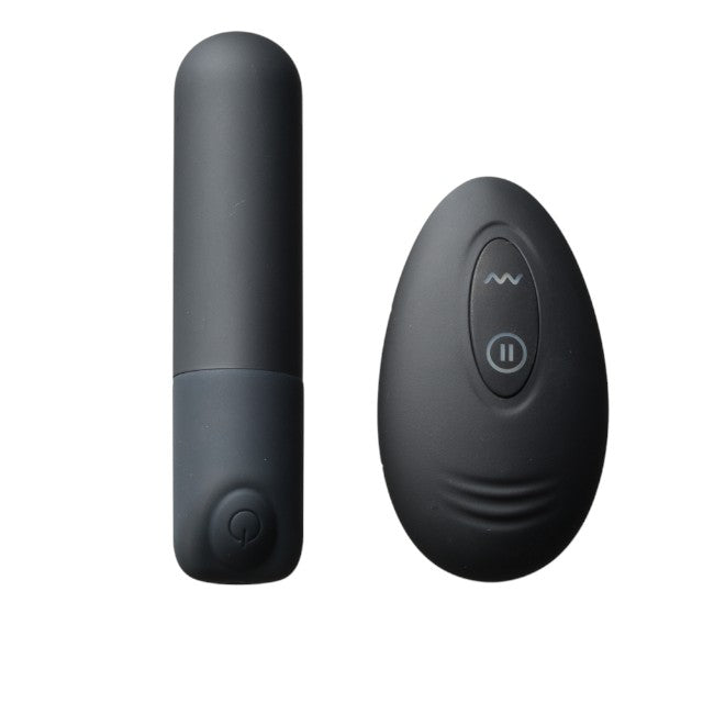 Vibrator bullet INTY TOYS PULSE, pentru clitoris, control prin telecomandă, 10 funcții de vibrații ultra-puternice, silențios, negru 1 Vibrator bullet INTY TOYS PULSE