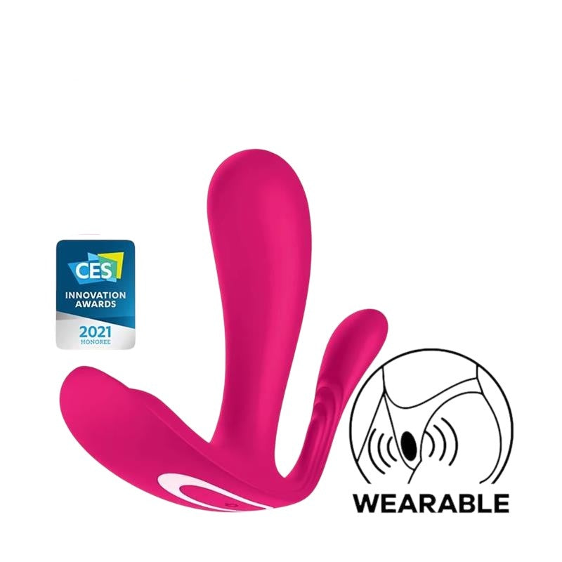 Vibrator cu dubla prenetrare SATISFYER - Top Secret, control prin aplicatie,pentru stimularea punctului G si anal, roz 1 Vibrator cu dubla prenetrare SATISFYER - Top Secret