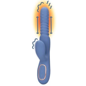 Vibrator dublu LOVELINE BY SHOTS Warming Rotating Beads and Thrusting Rabbit