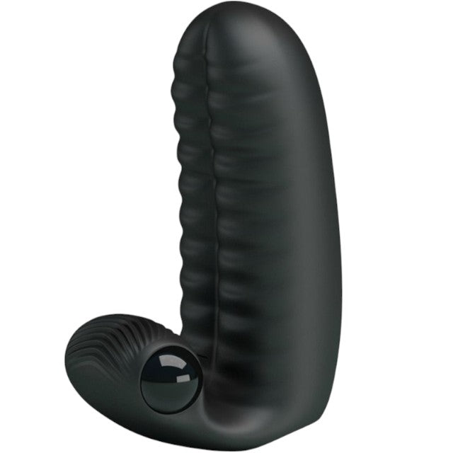 Vibrator dublu pentru deget PRETTY LOVE Abbott, pentru stimulare vaginală și clitoridiană, negru 1 Vibrator dublu pentru deget PRETTY LOVE Abbott