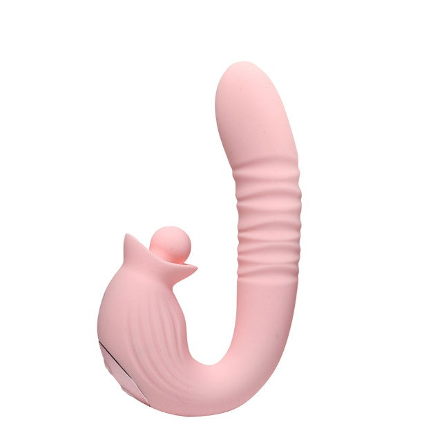 Vibrator rabbit INTY TOYS CHARM, cu funcții de umflare, penetrare automată și rotație, 10 funcții de vibrații ultra-puternice, roz 1 Vibrator rabbit INTY TOYS CHARM