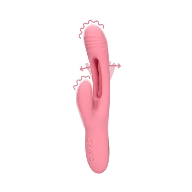 Vibrator rabbit LOVELINE Flapping G-Spot Rabbit Vibrator, cu funcție de lovituri ritmice, 21 funcții de vibrație, roz 1 Vibrator rabbit LOVELINE Flapping G-Spot Rabbit Vibrator