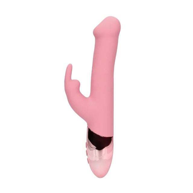 Vibrator rabbit LOVELINE Rotating Beads Rabbit Vibrator, cu perle rotative, 10 funcții de vibrație, lungime 22.5 cm, roz 1 Vibrator rabbit LOVELINE Rotating Beads Rabbit Vibrator